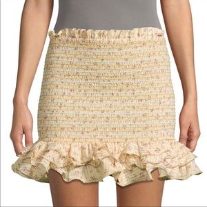 Petersyn Yellow Barrett Ruffle Skirt Size S
